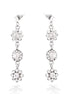 SILVER CRYSTAL EARRINGS  #FW5521-R-09 (OD22)