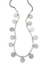 Rhodium-Tone Metal Coin Necklace
