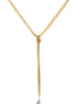 Gold-Tone Three Row Chain Long Necklace