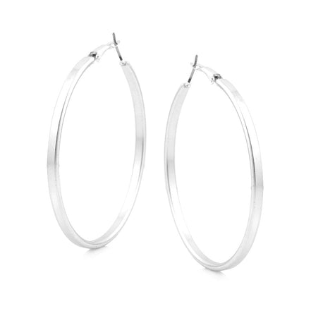 Silver-Tone Hoop Earrings