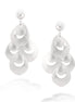 Silver-Tone Matt Teardrop Shape Earrings