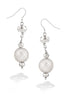 Silver-Tone Metal Crystal Earrings
