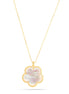 Gold-Tone Metal Mother Of Pearl Necklace