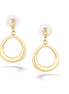 Gold-Tone Metal Teardrop Earrings