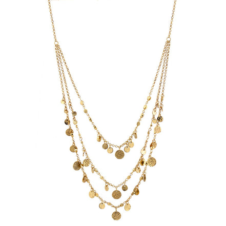 Gold-Tone Metal Coins Adjustable Lobster Claw Closure Necklaces