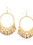 Gold-Tone Metal Hematite Chandelier Earrings