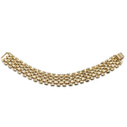 Gold Polished Wide Panther Link Chain Wrap Around Bracelet #BL15040367-R03