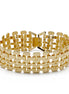 Gold Polished Wide Panther Link Chain Wrap Around Bracelet #BL15040367-R03