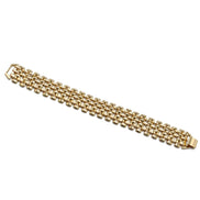 Gold Polished Wide Panther Link Chain Wrap Around Bracelet #BL15040367-R03
