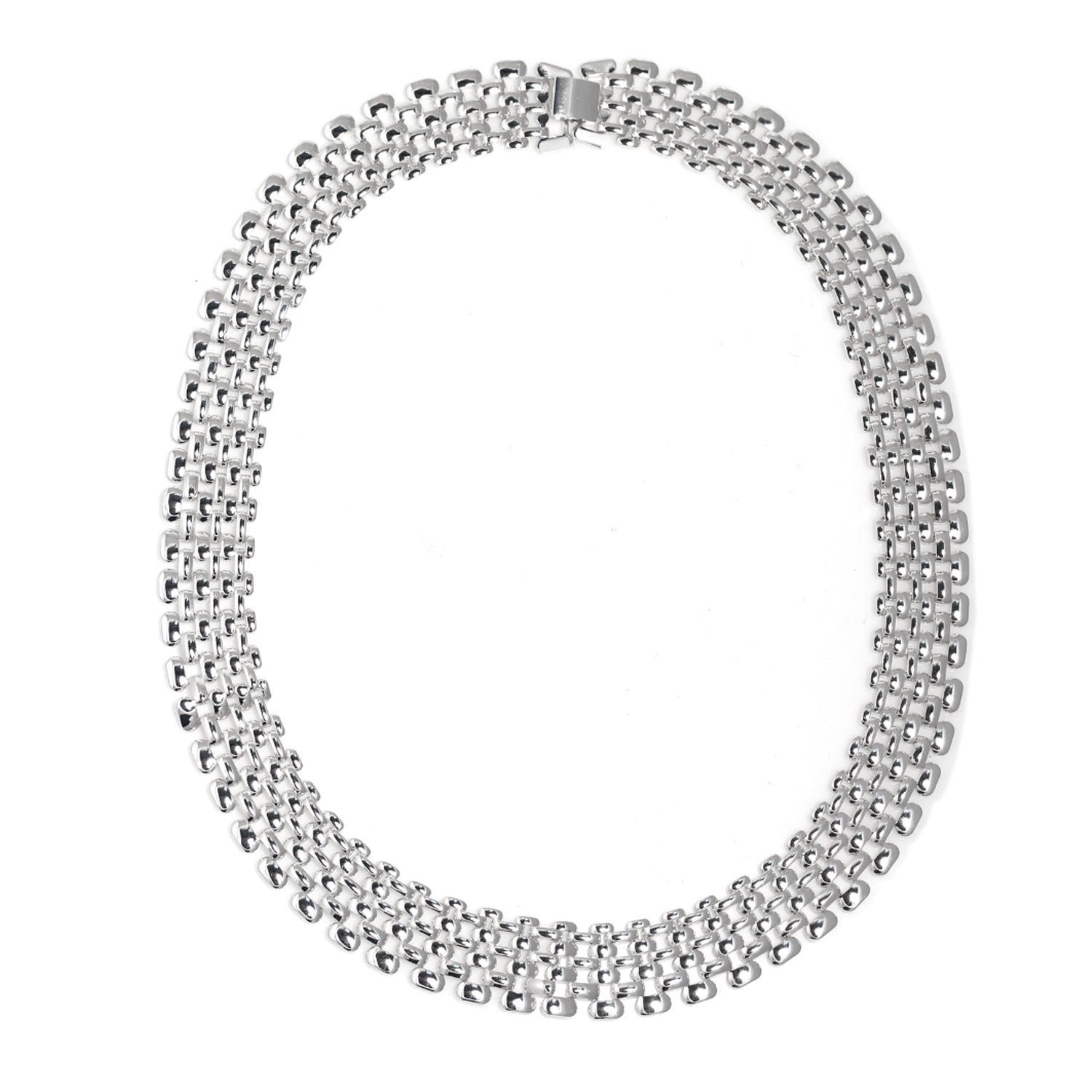  Silver Clip On Necklace