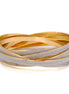 Gold-Tone Metal Interlocking 5 Glittering Bangles
