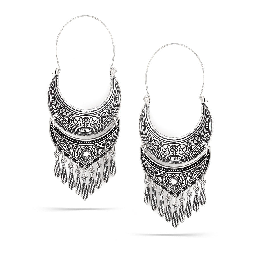 Taza-Antique Silver-Tone Metal Drop Earrings