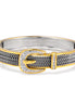 Gold Silver-Tone Metal Crystal Buckle Hinged Bracelets
