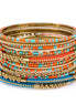 Gold-Tone Metal Multi'S Set Of 16 Bangles Set