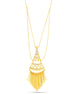 Gold-Silver-Tone Metal Tassel Adjustable Lobster Claw Closure Necklaces