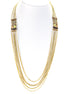 Tazza-Gold-Tone Metal Multi Layered Chain Adjustable Lobster Claw Closure Necklaces