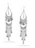 Tazza Anique Silver-Tone Metal Teardrop Tassel Earrings