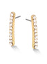 Gold-Tone Metal Crystal Styd Earrings