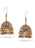 Tazza-Antique Gold-Tone Metal Dome Dangling Earrings