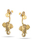 Tazza-Gold-Tone Metal Elephant Stud Earrings