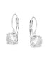 Tazza-Silver-Tone Metal Crystal Earrings