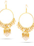 Gold-Tone Metal Pearl Drop Earrings