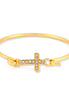 Gold-Tone Metal Cross Rhinestone Bracelets
