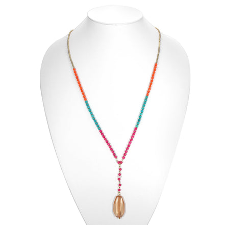 Gold Multilayered Brads Adjustable Lobster Closure Necklaces