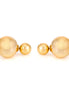 Gold-Tone Metal Round Stud Earrings