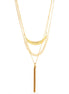 Gold-Tone Metal Adjustable Lobster Claw Closure Layered Necklaces
