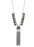 Silver Oxidized Tone Metal Coins  Adjustable Lobster Claw Closure Tassel Necklaces