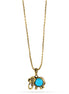 Gold-Tone Metal Turquoise Pendant Adjustable Lobster Claw Closures Neckaces