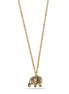 Gold-Tone Metal Elephant Pendant Adjustable Lobster Claw Clousure Tassel Necklaces