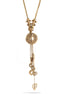 Gold-Tone Metal Charms  Adjustable Lobster Claw Closures Tassel Neckaces