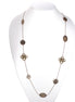 Gold-Tone Metal Oxidized Charm Adjustable Lobster Claw Closure Necklaces