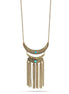 Gold-Tone Metal Turquoise Adjustable Lobster Claw Closuretassel Neckalces