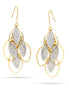 Gold-Tone Metal Glittering Drop Earrings