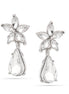 Rhodium-Tone Metal Crystalteardrop Earrings