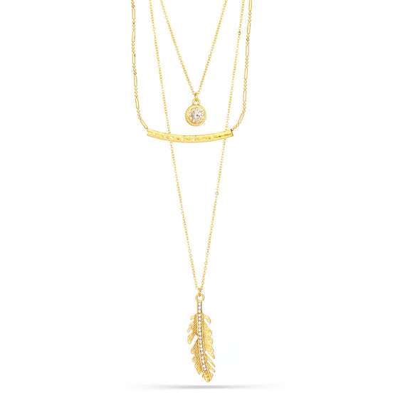 Gold-Tone Metal Set Of 3 Adjustable Lobster Claw Closures Necklaces 