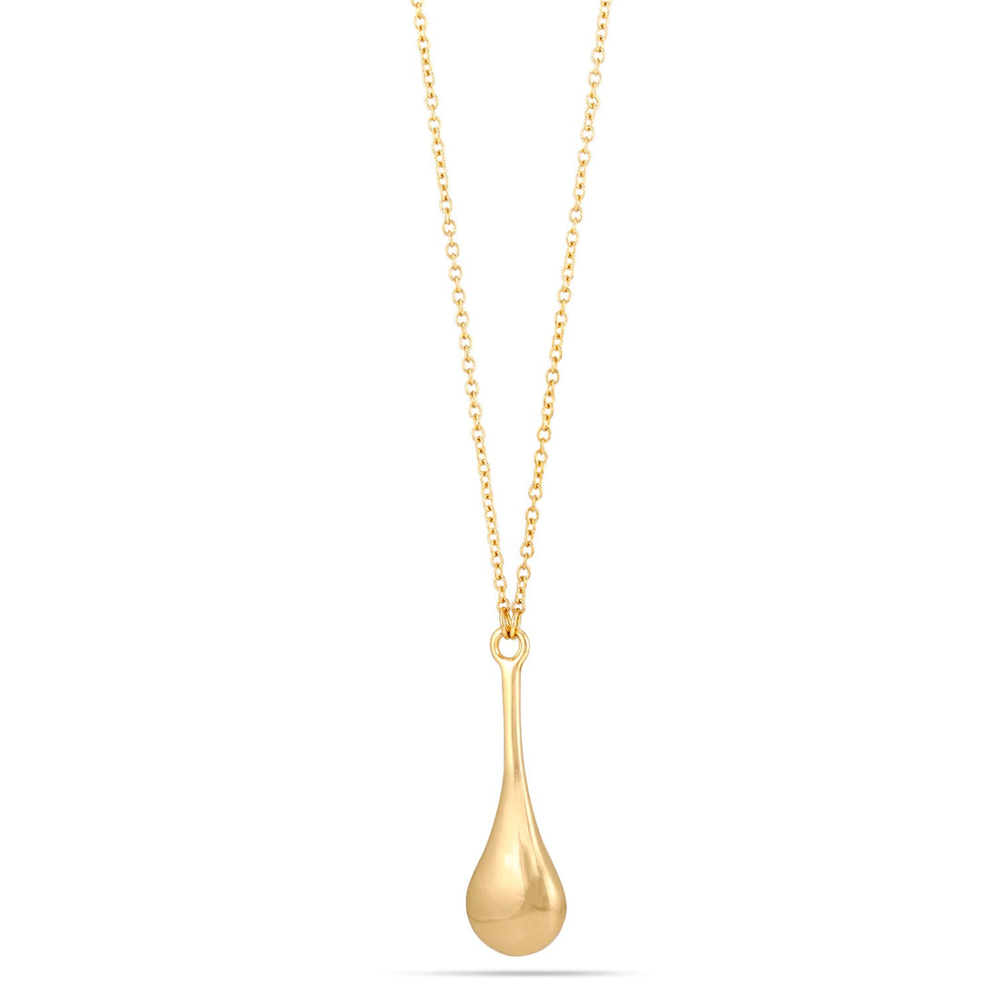 Gold-Tone Metal Teardrop Pendant Adjustable Lobster Claw Closure Necklaces