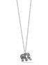 Silver-Tone Metal Elephant Pendant Adjustable Lobster Claw Closure Short Necklace