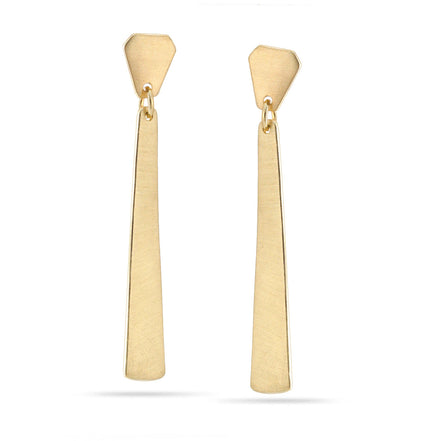 Matte Gold-Tone Metal Stud Earrings