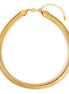 Gold-Tone Metal Adjustable Lobster Claw Closures Choker Neckaces