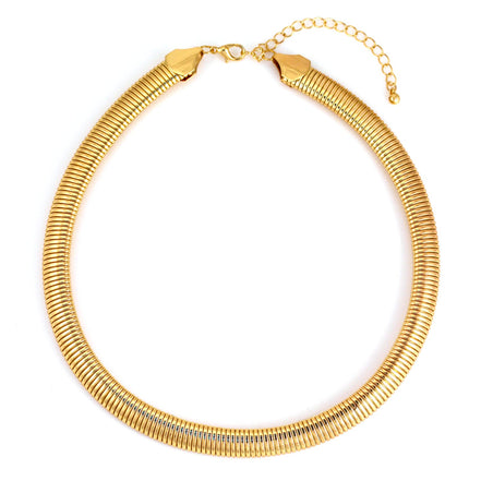 Gold-Tone Metal Adjustable Lobster Claw Closures Choker Neckaces