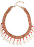 Gold-Tone Metal Coral And Shell  Adjustable Lobster Claw Closures Neckaces