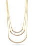 Gold-Tone Metal Glittering  Adjustable Lobster Claw Closure Layered Necklaces