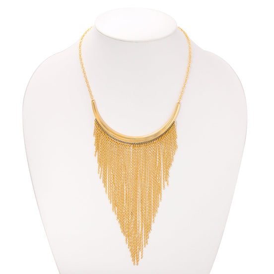 Gold-Tone Metal Multi Layered Chains Adjustable Lobster Claw Closures Necklaces