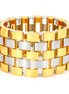 Gold And Silver Tone Metal Stretch Bracelets