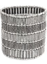 Rhodium-Tone Metal Stretch Bracelets