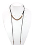 Gold-Tone Metal And Black Rope Necklaces
